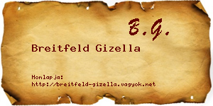 Breitfeld Gizella névjegykártya